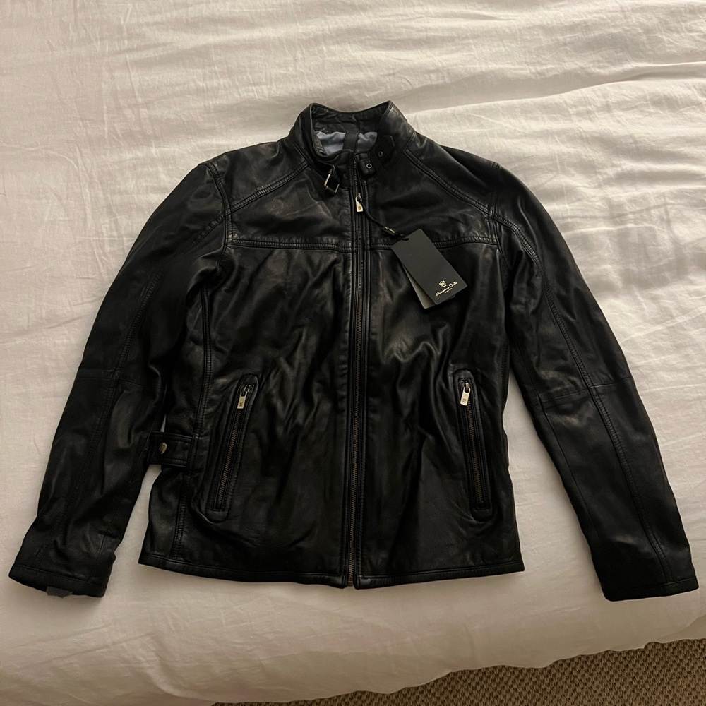 Massimo Dutti Mens Leather Jacket